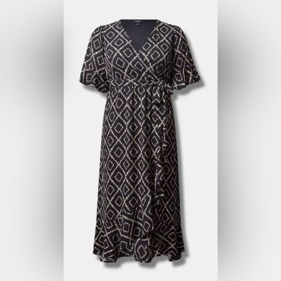 TORRID | Maxi Georgette Surplice Hi-Low Dress sz Large - Picture 1 of 4
